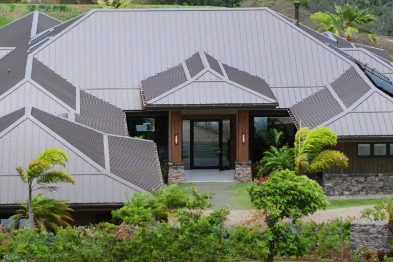 Lava Roofing crew working on a Maui home roof installation