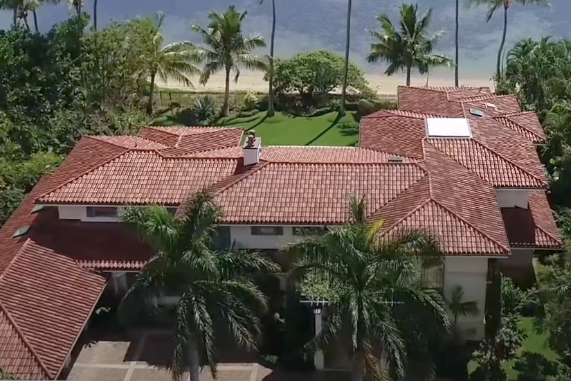 Maui home roof with completed waterproofing